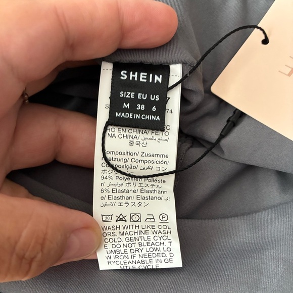 🆕Sheinbae Grey Mini Skort with Side Slit M🆕 - Picture 10 of 13